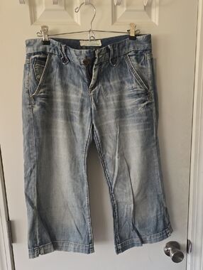 Maurices Light Blue Wide Leg Capris- Size 3/4